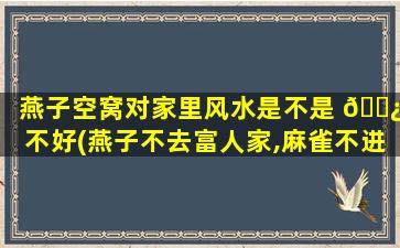 燕子空窝对家里风水是不是 🌿 不好(燕子不去富人家,麻雀不进穷人门)